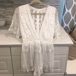 Only worn 1x white romper